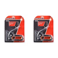 2x Promax Heavy Duty Staple Gun w/ 500 Staples Ideal for DIY Projects 25x15cm