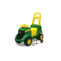 John Deere Kids Ride-On Tractor Push Wheel 3 in 1 Children Riding Toy w Sounds