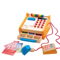 37pc Hape Checkout Register Cashier/Counter Shop Pretend Wooden Toy Kids/ 3y+