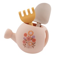 3pc Playground My First Garden Watering Can/Rake/Spade Set Toy Pink Flowers