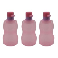 3x Kuvings Silicone Baby Reusable Foldable Travel Drinking Water Bottle - Pink