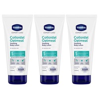 3x Vaseline Soothing/Restoring Body Lotion/Moisturiser Colloidal Oatmeal 200ml
