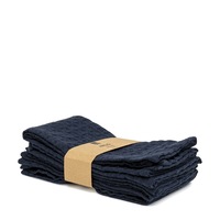 4pc Salt & Pepper Arlo 45cm Napkin Reusable Waffle Cotton Table Cloth Carbon