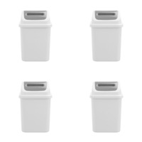 4x Boxsweden Tidy Swing 4L/26cm Rubbish Bin Trash/Garbage Storage Rectangle Asst