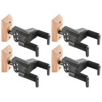 4x Hercules Wood Block Auto-Swivel Wall Guitar Hanger/Holder w Neck Adjustment