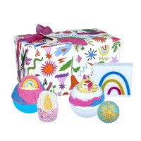 5pc Bomb Cosmetics Unicorn Party Bath Bomb/Bar Soap Gift Pack Fizzies Blaster