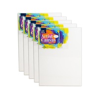 5x Art Boxd 40cm Thins Artist Canvas 280gsm Acrylic & Oil Painting Art/Craft WHT
