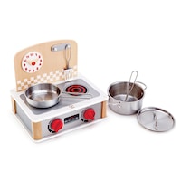 6pc Hape 2in1 Kitchen & Grill Set Kids 3y+ Cooking Wooden Toy w/Hotplates