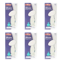 6x Nuby Comfort Silicone Manual Breast Feeding Pump Soft Milk Extractor 120ml