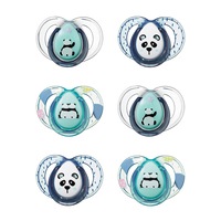 6x Tommee Tippee Anytime Soother/Dummy/Pacifier Baby/Newborn Silicone Teat 6-18M