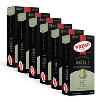 6x10pc Primo Caffe Organic 54g Coffee Capsule/Pod Compatible w/Nespresso Machine