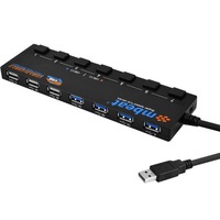 Mbeat 7-Port USB 3.0/USB 2.0 Hub Manager w/ Power Switches for Laptop/PC/Macbook