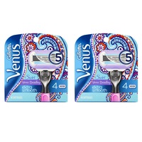 8pc Gillette Venus Vera Bradley Replacement Razor Shaving Blades Swirl