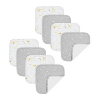 8pc Living Textiles Baby/Infant/Newborn Bathroom Wash Cloths Set Noah Giraffe