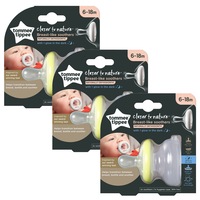 9pc Tommee Tippee Closer To Nature Naturally Orthodontic Soothers 6-18M+