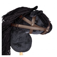Astrup 68cm Black Hobby Horse Animal Fun Role Play Cowboy Toy Kids/Children 3y+