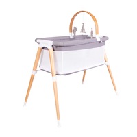 Bebecare Zuri 78x102.5cm Portable Crib/Cot Co Sleeper Baby Bassinet Natural 0-5m