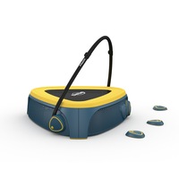 Berg Hoppaa 90x90cm Kids/Children's Jumping Trampoline w/Handle Green/Yellow 2y+