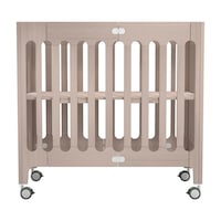 Bloom Alma Baby/Newborn Mini Urban Wood Foldable Crib Beach House Grey