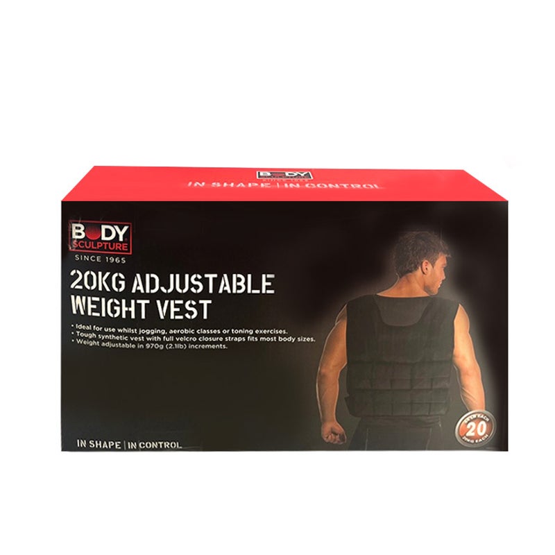 Body Sculpture Weighted Vest Adjustable 20kg Loading Weight Resistance Training