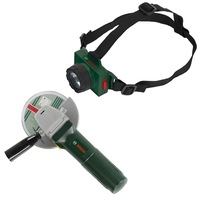 Bosch Klein Illuminating Mini Head Lamp & Mini Angle Grinder Tool Kids Toy 3y+
