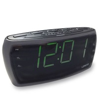 CR85 Alarm Clock Radio Digital LED AM FM/Aux In/Large Big Numbers Sight Impaired