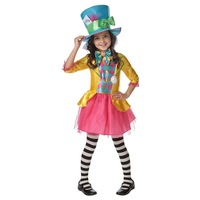 Disney Mad Hatter Girls Deluxe Kids Costume Dress Up Party/Halloween Size 3-5y