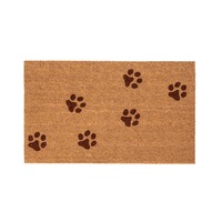 Door Mat 45x75cm Rectangle Floor Rug/Carpet PVC Backed Home/Room Decor Dog Paw