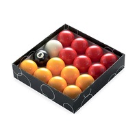 Formula Sports Standard Casino Pool Balls 2" Boxed 7 Red/Yellow & 1 Black/White