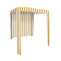 Good Vibes 180cm Hamptons Mango Beach Cabana w/ Back Wall Outdoor Canopy Shade