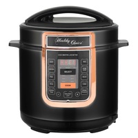 Healthy Choice 6L Electric Slow/Pressure Cooker 1000W Digital/Non Stick Pot RGLD