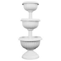 Hecules 3-Tier Pot Planter 99cm Outdoor Home Garden Plant Storage Decor White