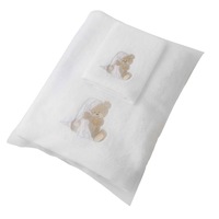 Jiggle & Giggle Baby Notting Hill Bear Bath Towel & Face Washer w/ Organza Bag