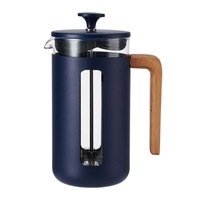 La Cafetiere Pisa 8-Cup 1L Stainless Steel/Glass Coffee French Press Maker Navy