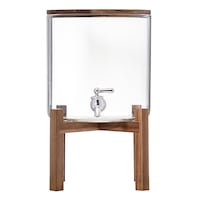 Ladelle Gather 8L Glass Drink Jug/Dispenser w/Acacia Timber Lid 43.5x24x24cm
