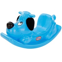 Little Tikes Compact Kids Rockin' Puppy Chair Ride On Rocker Toy Blue 1-3y