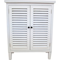 Louvre Timber Wood 80x102.5cm 2-Door Cabinet/Table Home Furniture Rect White
