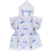 LVD Kids Microfibre Poncho Towel w/ Bag Quick-Dry Bath/Beach 70cm Surfers