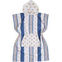 LVD Microfibre Adult/Teen Hooded Beach Absorbent Towel Poncho w/ Bag Nautical