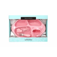 Marcus & Marcus Toddler/Child Silicone Dining Plate Set Pokey Pig Pink 18m+ 