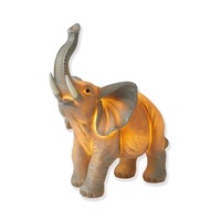 Pilbeam Living 22.5cm Elephant USB Sculptured LED Light Home/Room Decor Grey