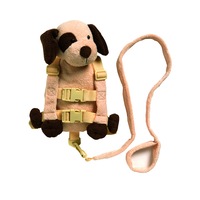 Playette 2-in-1 Travel Harness Buddy/Adjustable Strap Baby/Kids 18m-4y Tan Puppy