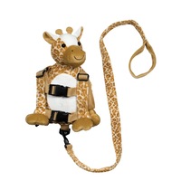 Playette 2-in-1 Travel Harness Buddy/Adjustable Strap Kids/Toddler 18m+ Giraffe