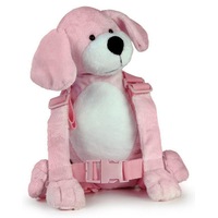 Playette 2in1 Travel Harness Buddy/Adjustable Strap Baby/Kids 18m-4y Pink Puppy