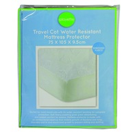 Playette Travel Embossed Sheep Bed Mattress Protector Water Resistant White