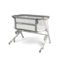 Roger Armstrong Baby Bedside Sleeper Crib Cot w/ Mattress Carry Bag White Frame