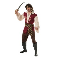 Rubies Pirate Raider w/Eyepatch Men's/Adults Dress Up Party Costume Size STD