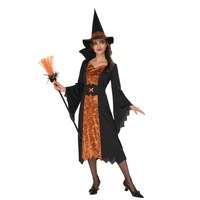 Rubies Witch Orange & Black Opp Women's Dress Up Party Halloween Costume
