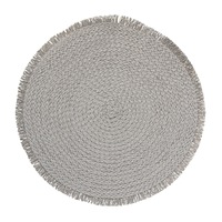 Salt & Pepper Piper 38cm Round Placemat Dining Table Protector Place Mat/Pad WHT