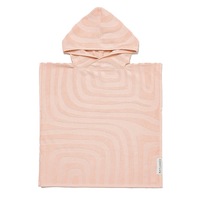 Sunnylife Surf Ice Pink 100% Cotton Terry Beach/Swim Hooded Towel 70x70cm 6-9yrs